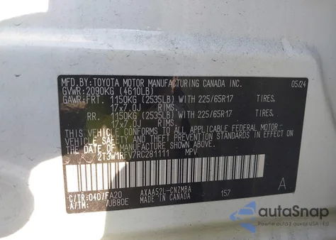 2024 Toyota Rav4 Xle z USA, uszkodzony, nr VIN 2T3W1RFV7RC281111